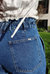 High Waist Shape Paperbag Jeans Medium Wash