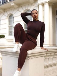 Joggers for Women - Chocolate Brown