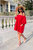 Off Shoulder Dress - Red