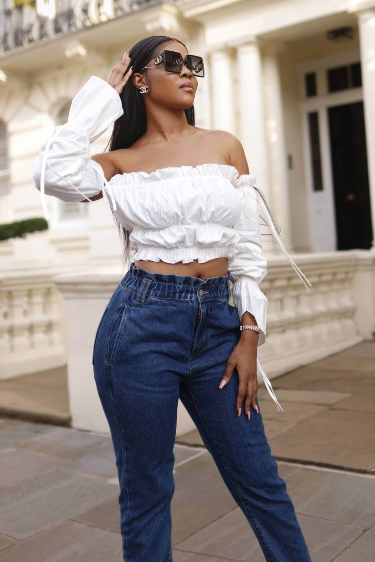 Ruffle Crop Top - White