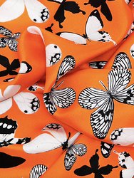 Butterflies Orange Scarf