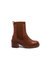 Women's Far Fetched Knit Leather Booties - Cognac