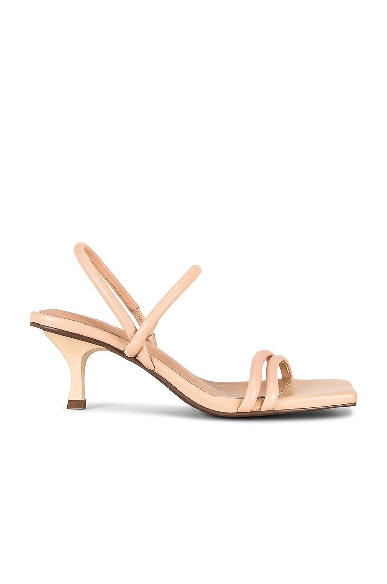 Women's Strappy Kitten Heel In Vacchetta - Vacchetta