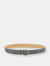 32mm Classic Italian Calf Suede Belt - Cement Grey