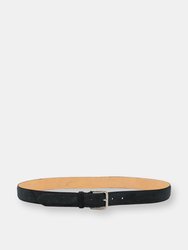 32mm Classic Italian Calf Suede Belt - Dark Avocado - Dark Avocado