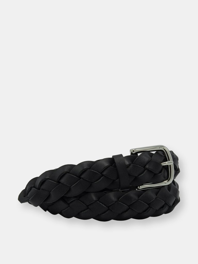 Hand-Braided In Montreal, Nero - Italian Leather - 32mm - Black