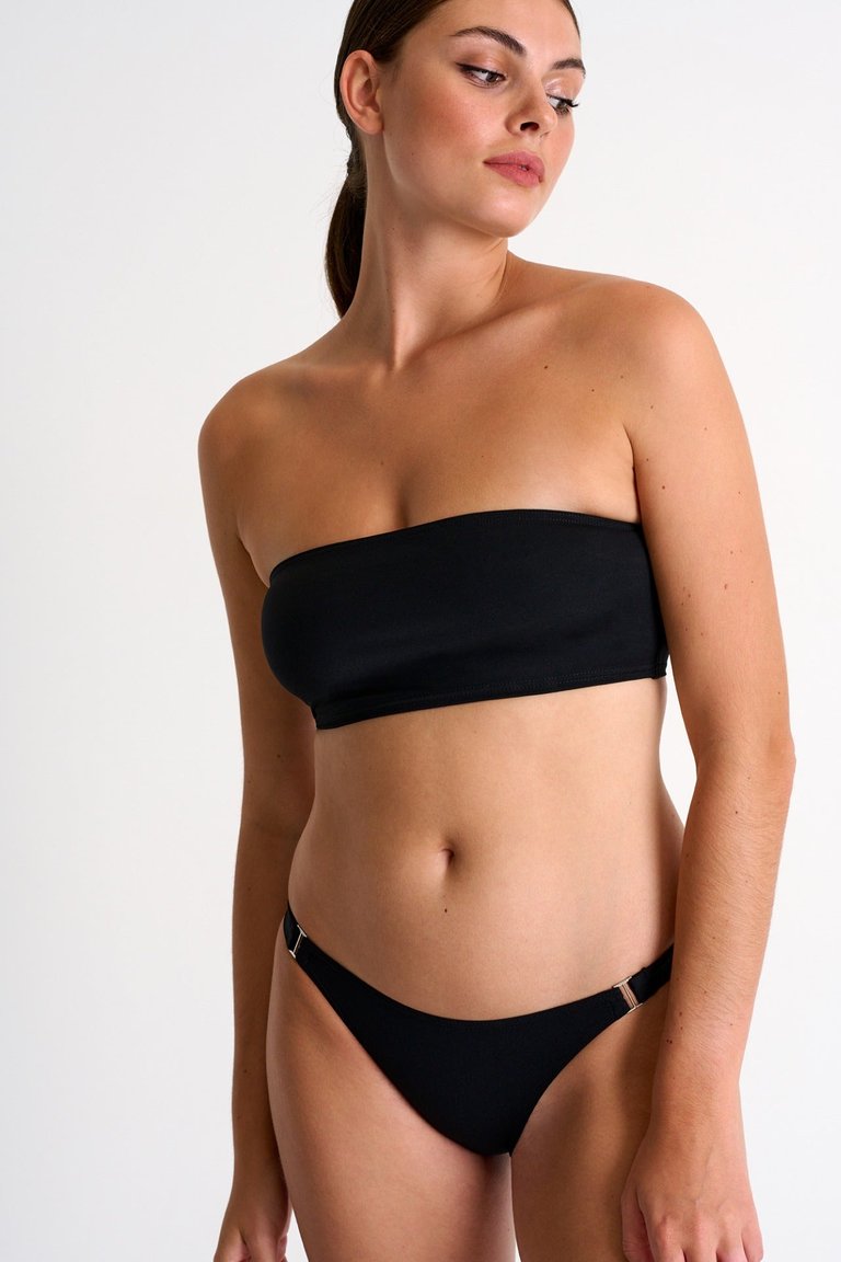 Bandeau Bikini Top - Caviar