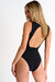  Belted High-Neck One-Piece - Caviar