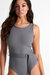  Belted High-Neck One-Piece - Pewter