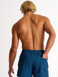 Classic Fit, Stretch And Quick Dry Swim Trunks - Shan Logo