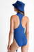 High Neck One-Piece - Jeans & Blue