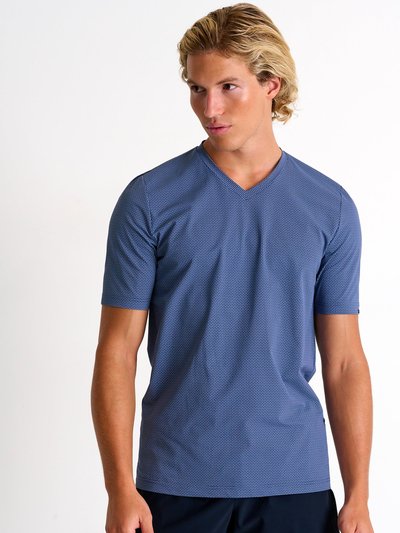 SHAN High Performance V-Neck T-Shirt - Navy Print product