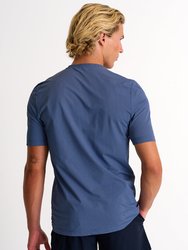High Performance V-Neck T-Shirt - Navy Print