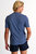 High Performance V-Neck T-Shirt - Navy Print