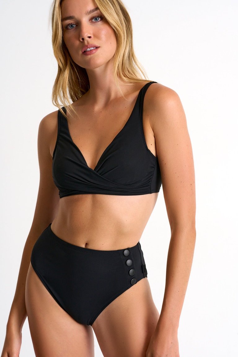 High Waist Bikini Bottom - Caviar - Caviar