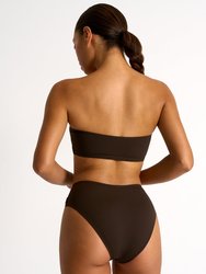 High Waist Bikini Bottom - Chocolate