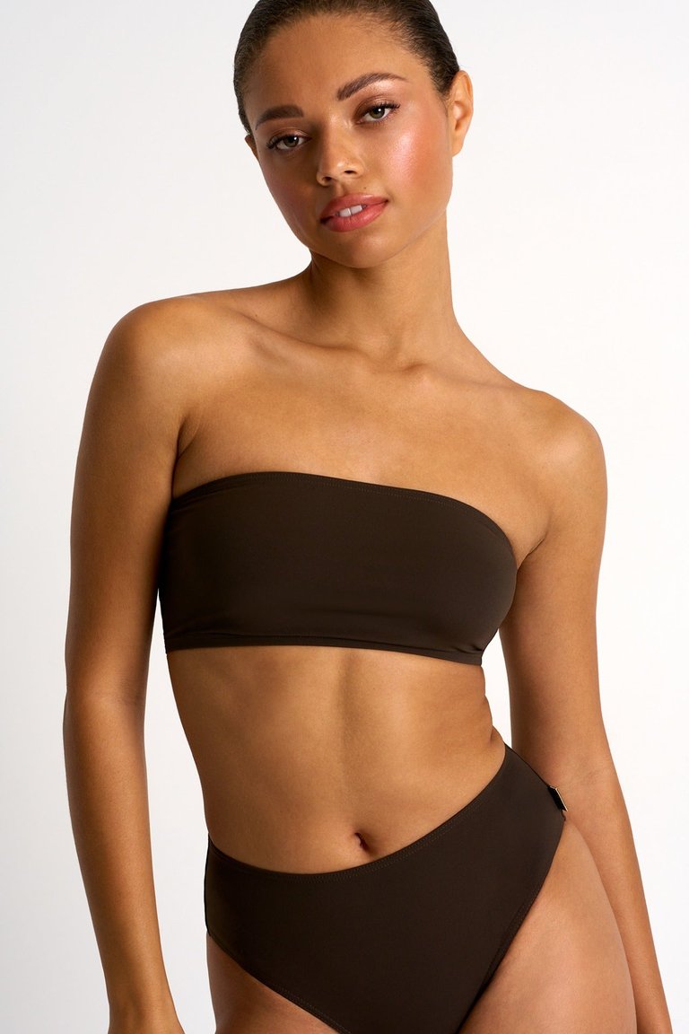 High Waist Bikini Bottom - Chocolate