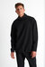 Long Sleeve Sweater High-Neck - Black - Black