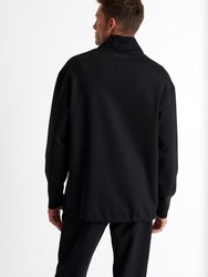 Long Sleeve Sweater High-Neck - Black - Black