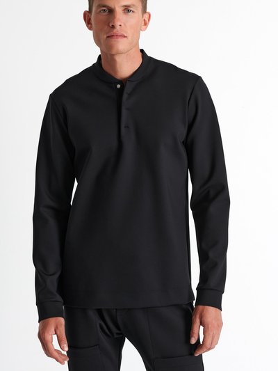 SHAN Long Sleeve Sweater Snap-Neck - Black product