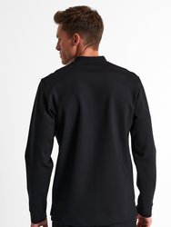 Long Sleeve Sweater Snap-Neck - Black - Black