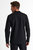 Long Sleeve Sweater Snap-Neck - Black - Black