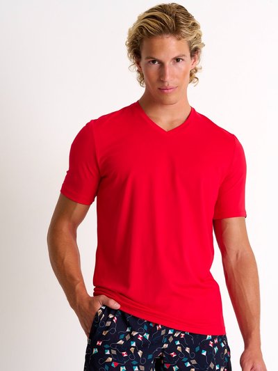 SHAN Microfiber V-Neck T-Shirt - Red product