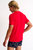 Microfiber V-Neck T-Shirt - Red