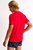 Microfiber V-Neck T-Shirt - Red - Red