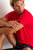 Microfiber V-Neck T-Shirt - Red