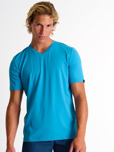 SHAN Microfiber V-Neck T-Shirt - Turquoise product