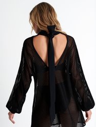 Modern Ribbed Mesh Tunic