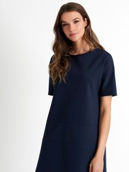 Round Neck Tunic - Blue