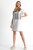 Rounded Neckline Mini Dress - Grey