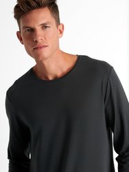 Soft Round Neck Long Sleeve Shirt - Titanium - Titanium