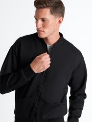 Stylish Bomber Jacket - Black - Black