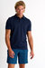 Textured Jersey Polo - Navy