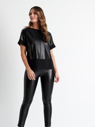 Vegan Leather Legging - Black