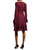 Double Ruffle Lace Dress in Wine