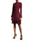 Double Ruffle Lace Dress in Wine - Wine