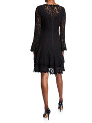 Double Ruffle Lace Dress