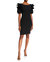 Dramatic Rosette Crepe Dress - Black