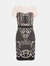 Embroidered Crepe Dress