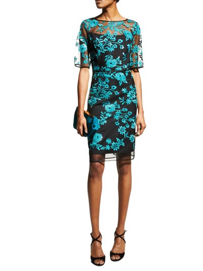 Shani Embroidery Illusion Neckline Cocktail Dress product