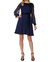 Fit and Flare Georgette Dress - Blue