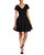 Fit And Flare Novelty Honeycomb Dress - Black