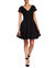 Fit And Flare Novelty Honeycomb Dress - Black