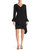 Focus by Shani - Asymmetric Ruffle Dress - Black