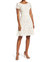 Focus By Shani - Laser Cut Fit And Flare Dress - Ivory/Nude