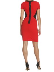 FOCUS by SHANI - Ponte Knit Dress with Keyhole
